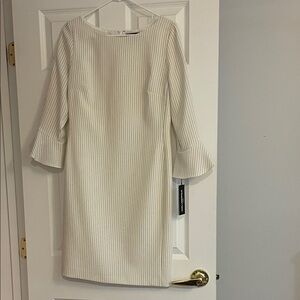 Karl Lagerfeld Cream Long Sleeve Dress